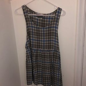 Plaid short vintage dress